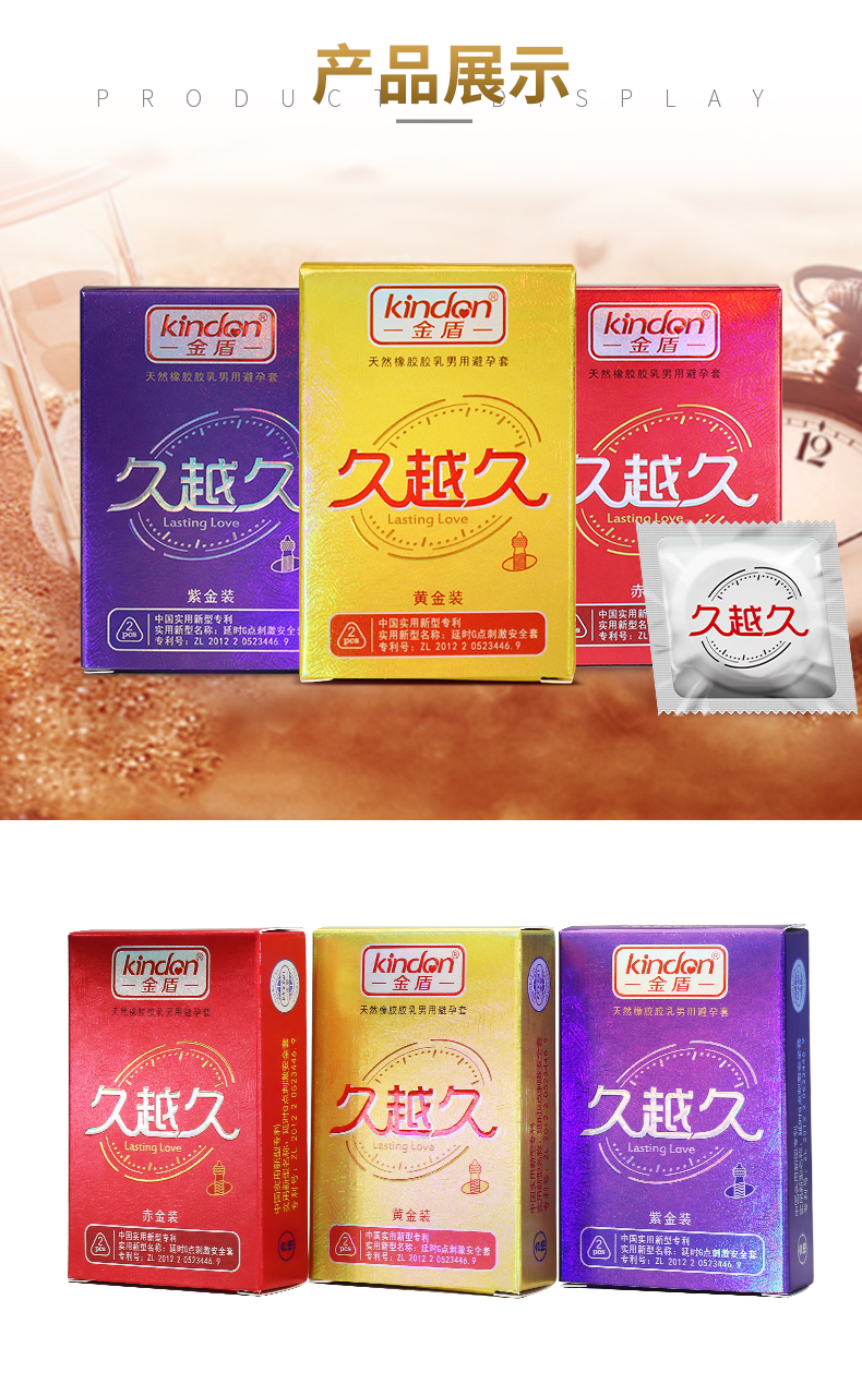 金盾透薄久越久系列组合装避孕套2只装(图8)
